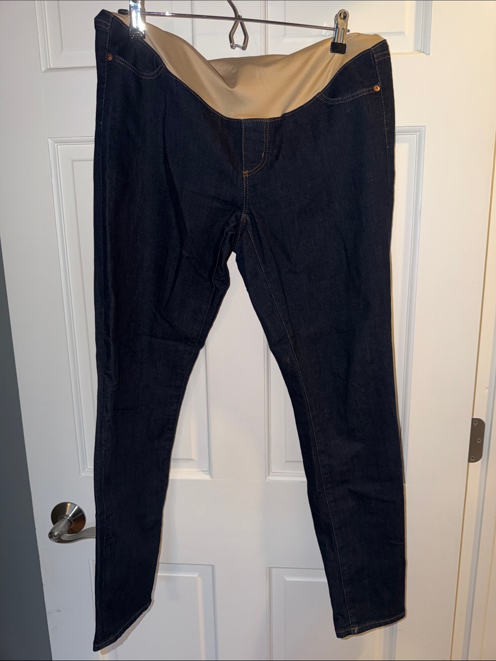 LOFT Maternity Jeans with Beige Belly Band